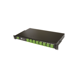 Splitter PON tipo panel de 1X32, con conectores SCA de entrada y SCA de salida, 1UR, Color Negro