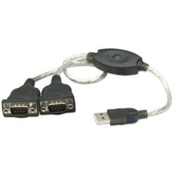 Convertidor USB a serial doble Manhattan