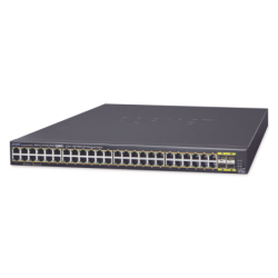 Switch Administrable de 48-Puertos 10/100/1000T 802.3at PoE + 4-Puertos 100/1000BASE-X SFP, 440W