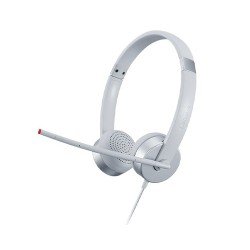Diadema Lenovo 100 Stereo Analogue Headset, Oficina/Centro de llamadas, Auriculares, Plata