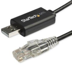 Cable USB para consola Cisco StarTech.com - USB 2.0, RJ-45, Macho/Macho, 1.8 m, Negro