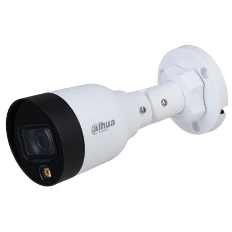 Cámara IP Dahua bullet full color 2 megapixeles, lente de 2.8mm, luz blanca de 15 m, h.265, IP67, PoE, dWDR