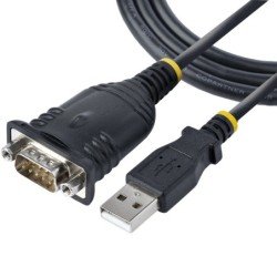 Cable de 1 m USB a serial, convertidor DB9 macho RS232 a USB