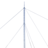 Kit de torre arriostrada de techo de 18 m con tramo STZ30 galvanizado electrolítico.