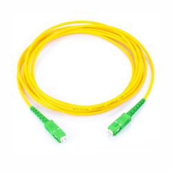 Jumper de fibra óptica monomodo SC, APC SC, APC simplex, color amarillo, 2 metros