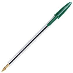 Bolígrafo verde punto mediano