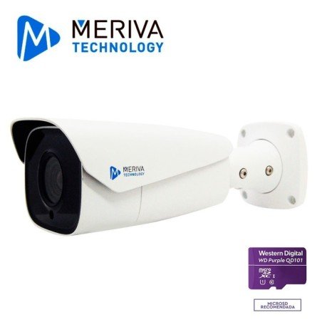 Cam IP lpr bullet Meriva Technology MAPR-200, 2mp, 7-12mm lente motorizado, h.265, 70m, analítica reconocimiento de placas (no r