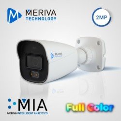 Cam IP bullet Meriva Technology mob-fc200f, 2mp, serie full color, h.265, 2.8mm, 30m LED luz blanca, slot micro SD hasta 256gb,