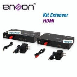 Kit de extensores HDMI serie 9000 Enson hasta 500 m incluye: transmisor ens-he9000t y receptor ens-he9000r resolución hasta 1080