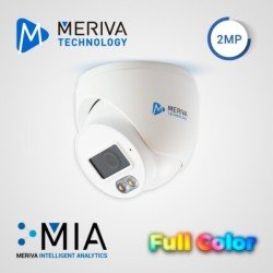 Cam IP domo Meriva Technology mtd-fc200fc1l, 2mp, serie full color, h.265, 2.8mm, 30m LED luz blanca, mia, policarbonato - metal