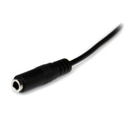 Cable de extensión StarTech.com - 2 m, 3.5 mm, 3.5 mm, Macho/hembra, Negro