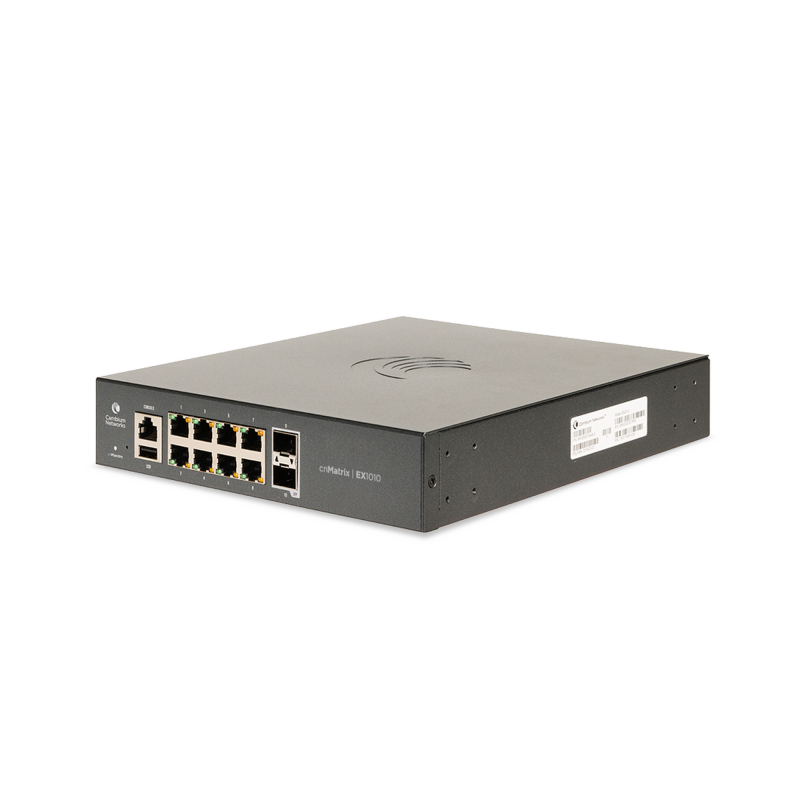 Switch cnmatrix ex1010 de 8 puertos gigabit ethernet y 4 SFP, capa 2, gestión en la nube