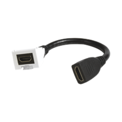 Adaptador HDMI con pigtail hembra-hembra, para vídeo 720, 1080p, 4k UHD compatible con faceplates max siemon de 2 salidas, color