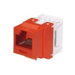 Conector modular punchdown, keystone, Categoría 6, de 8 posiciones y 8 cables - Rojo