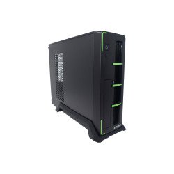 Gabinete Evotec Aruba Slim - M-ATX, Negro, 600 W