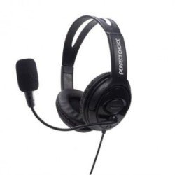 Diadema con micrófono PC-111009 Perfect Choice - audífonos con altura ajustable y orejeras acolchadas