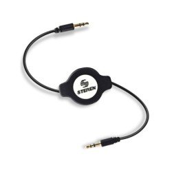 Cable retráctil de audio 3.5 a iPod, iPhone, iPad.