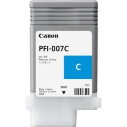 Tanque de tinta Canon PFI-007C 90ml, compatible con imagePROGRAF 670E