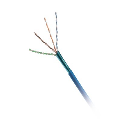 Bobina de cable UTP de 4 pares, vari-matrix, Cat 6a, 23 AWG, cmp (plenum), color azul, 305m