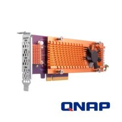 Qnap qm2-2p-244a dual m.2 22110/2280 PCIe SSD expansion card (PCIe gen2 x4) low-profile bracket pre-loaded low-profile flat and