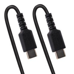 Cable de 50cm de Carga USB C a USB C, Cable USB Tipo C en resorte, de Carga Rápida y Servicio Pesado