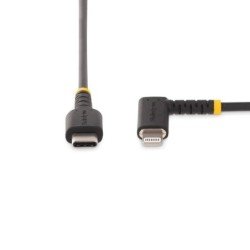 Cable de 2m USB-c a lightning - cable USB 2.0 a lightning acodado - cable USB tipo c a lightning de carga - mfi - para iPhone -