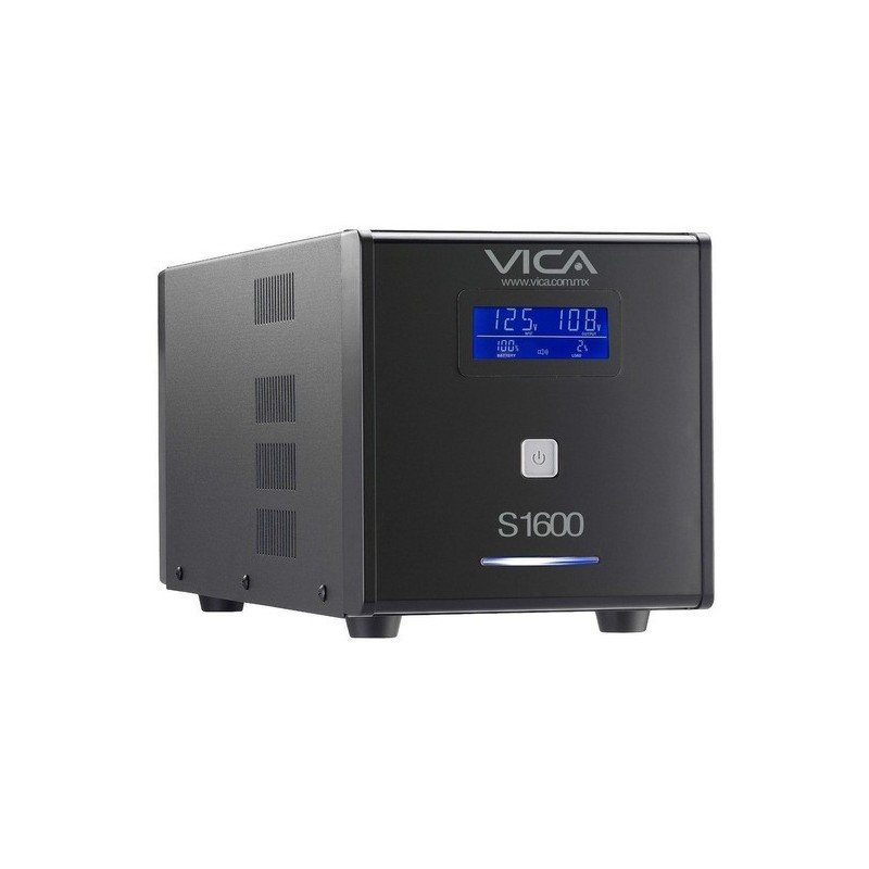 No break Vica 1600va, 900w pantalla LCD 8 tomas reguladas y respaldadas 3 años de garantía.