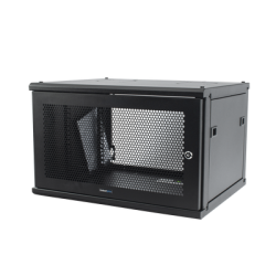 Gabinete Linkedpro de Montaje en Pared, 19in, Puerta Perforada, 6 UR, 450mm de Profundidad, Color Negro