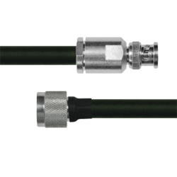 Cable Coaxial RG-214/U de 180 cm, en 50 Ohm, 0.425", CD-4 GHz, con Conectores BNC Macho a N Macho.