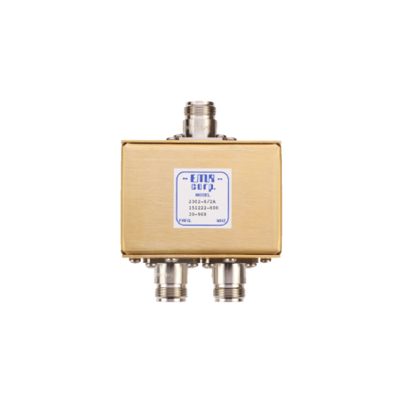 Divisor de potencia EMR de 2 vías, 30-960 MHz, 0.5 watt, conectores N hembra.