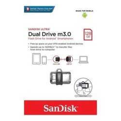 Memoria SanDisk 128GB USB 3.0, micro USB ultra dual drive M3.0 otg 150mb/s