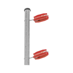 Aislador de color rojo para postes de esquina de alta resistencia con anti uv de uso en cercos eléctricos