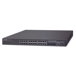 Switch Administrable Capa 3, 24-Puertos 10/100/1000T + 4-Puertos 10G SFP+, Apilable