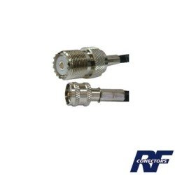 Cable adaptador de conector mini UHF macho a UHF hembra (SO-239)