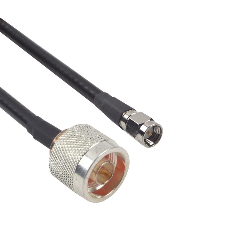 Cable LMR-240uf (ultra flex) de 91 cm con conectores N macho y SMA macho.