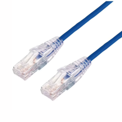 Cable de parcheo Slim UTP cat6a - 5 m azul, diámetro reducido (28 AWG)