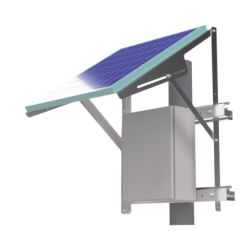 Montaje de panel solar para poste compatible con PRO-5012 +gabinetes PST253015A, PST304020A, PST404020A, EIPC404025, EIPCB404030