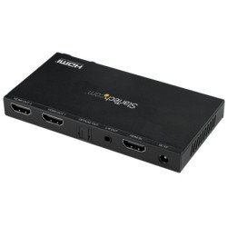 Divisor HDMI de 2 Puertos, 4K 60Hz con Escalador Incorporado, Negro, Metal, HD 720, HD 1080, 3840 x 2160, 60 Hz, 2.0b, 3.5 mm