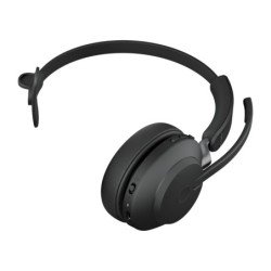 Jabra Evolve2 65 UC mono, auricular, en oreja, convertible, bluetooth, inalámbrico, USB-c, aislamiento de ruido, negro
