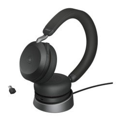 Jabra Evolve2 75 - Auricular - en oreja - Bluetooth - inalámbrico - cancelación de sonido activo - USB-C - aislamiento de ruido