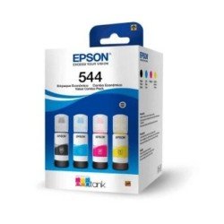 Kit tintas Epson T544 color 4 piezas: negro, cian, magenta y amarillo, para impresoras L3210, L3250.