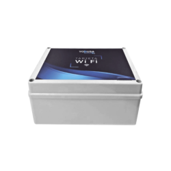 Modulo Wifi lite con gabinete para uso en energizadores yonusa, aplicación sin costo, botón de pánico, 1 salida propósito genera
