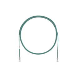 Cable de parcheo tx6, UTP Cat 6, diámetro reducido (28AWG), color verde, 20ft