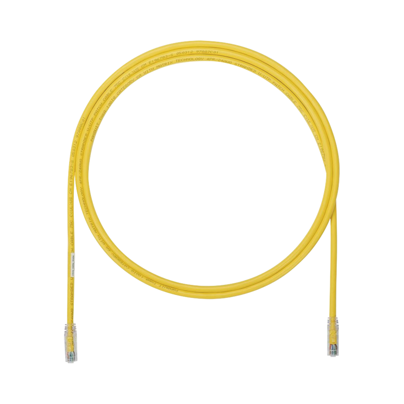 Cable de parcheo UTP, Cat 6a, 24 AWG, cm, color amarillo, 10ft