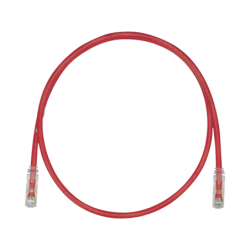 Cable de parcheo tx6, UTP Cat 6, 24 AWG, cm, color rojo, 15ft
