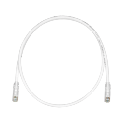 Cable de parcheo tx6, UTP cat6, 24 AWG, cm/LSZH, color blanco mate, 15ft