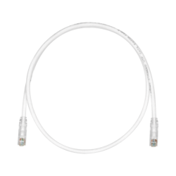 Cable de parcheo TX6, UTP cat6, 24 AWG, cm, LSZH, color blanco mate, 3ft