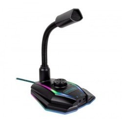 Micrófono gaming con luz LED RGB Vortred by Perfect Choice negro