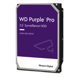Disco duro interno WD Purple Pro 3.5 12TB SATA3 6GB/s 256mb 24x7 para DVR y NVR de 1-16 bahías y 1-64 cámaras con IA