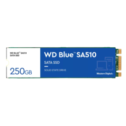 Unidad de estado sólido SSD WD blue m.2 2280 250GB SATA 3dnand 6GB/s lect 555MB/s escrit 440mb/s